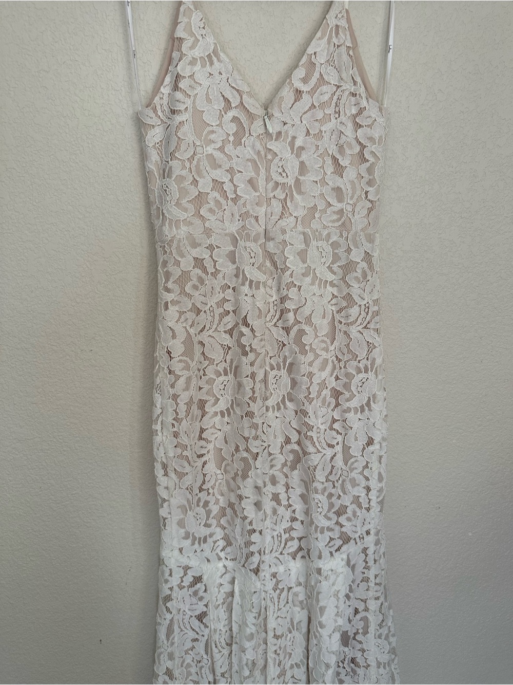 Lulus Flynn White Lace Maxi Dress Bridal Wedding Formal Size Small EUC - Picture 9 of 12